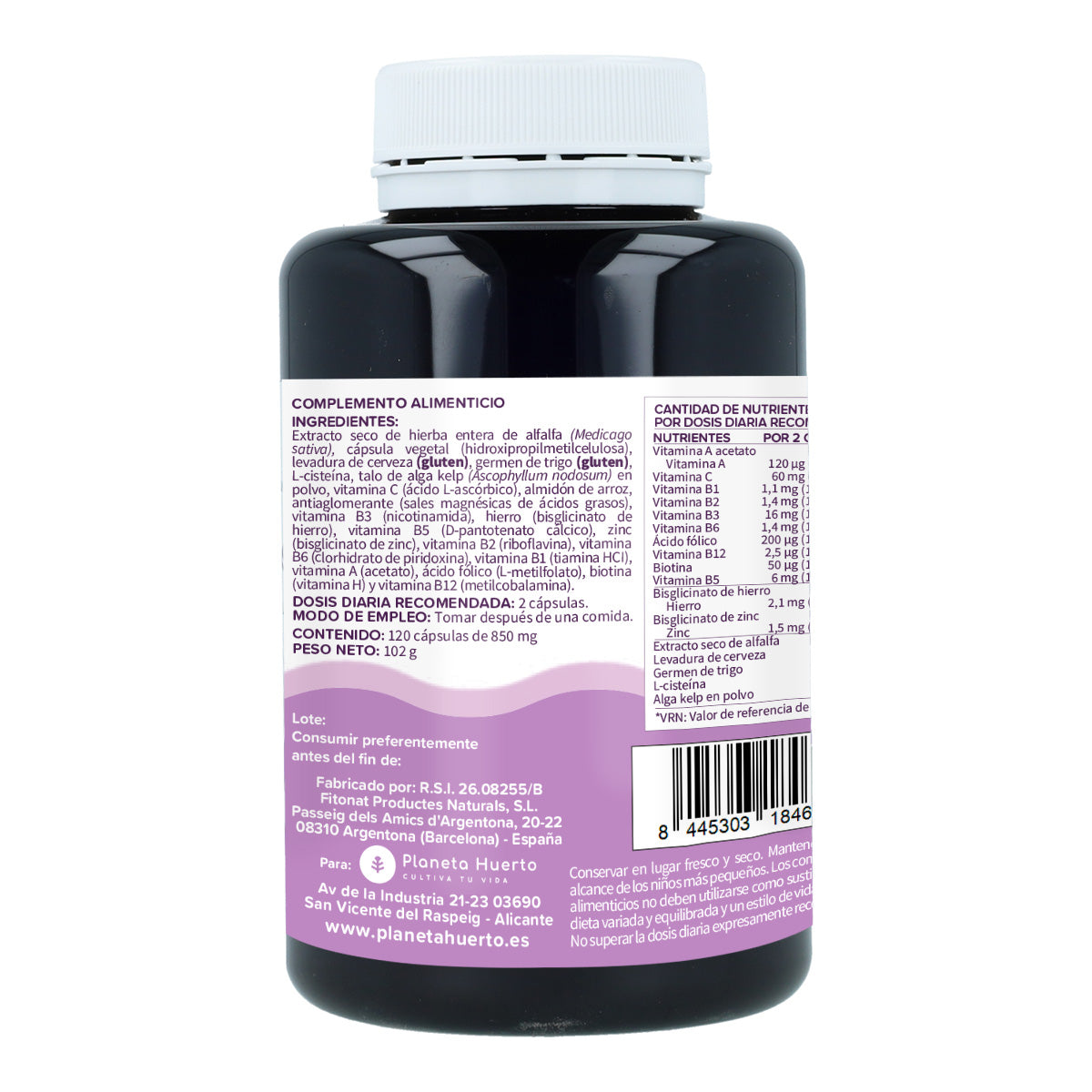 Hair Booster hår, hud och naglar Planeta Huerto 120 kapslar