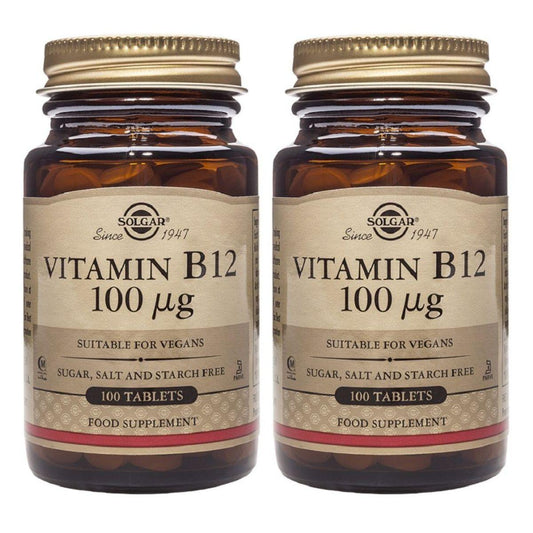 Pack 2x Vitamine B12 100 mcg Solgar 100 comprimés