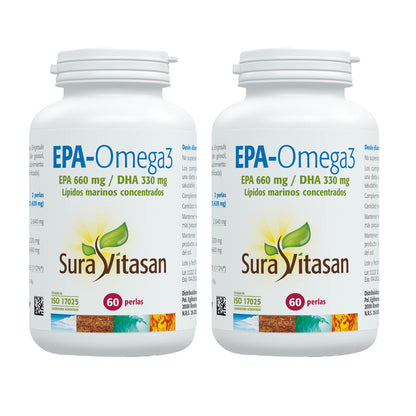 Pakket 2x EPA - Omega-3, Sura Vitasan, 60 capsules