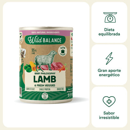 Complete BARF Lamb Menu for Dogs, Wild Balance, 400 g