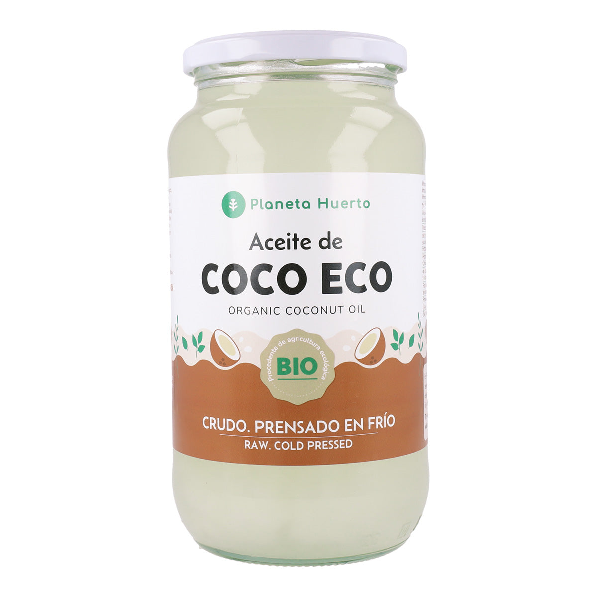 Confezione 3x Olio di cocco vergine ECO Planeta Huerto 1L