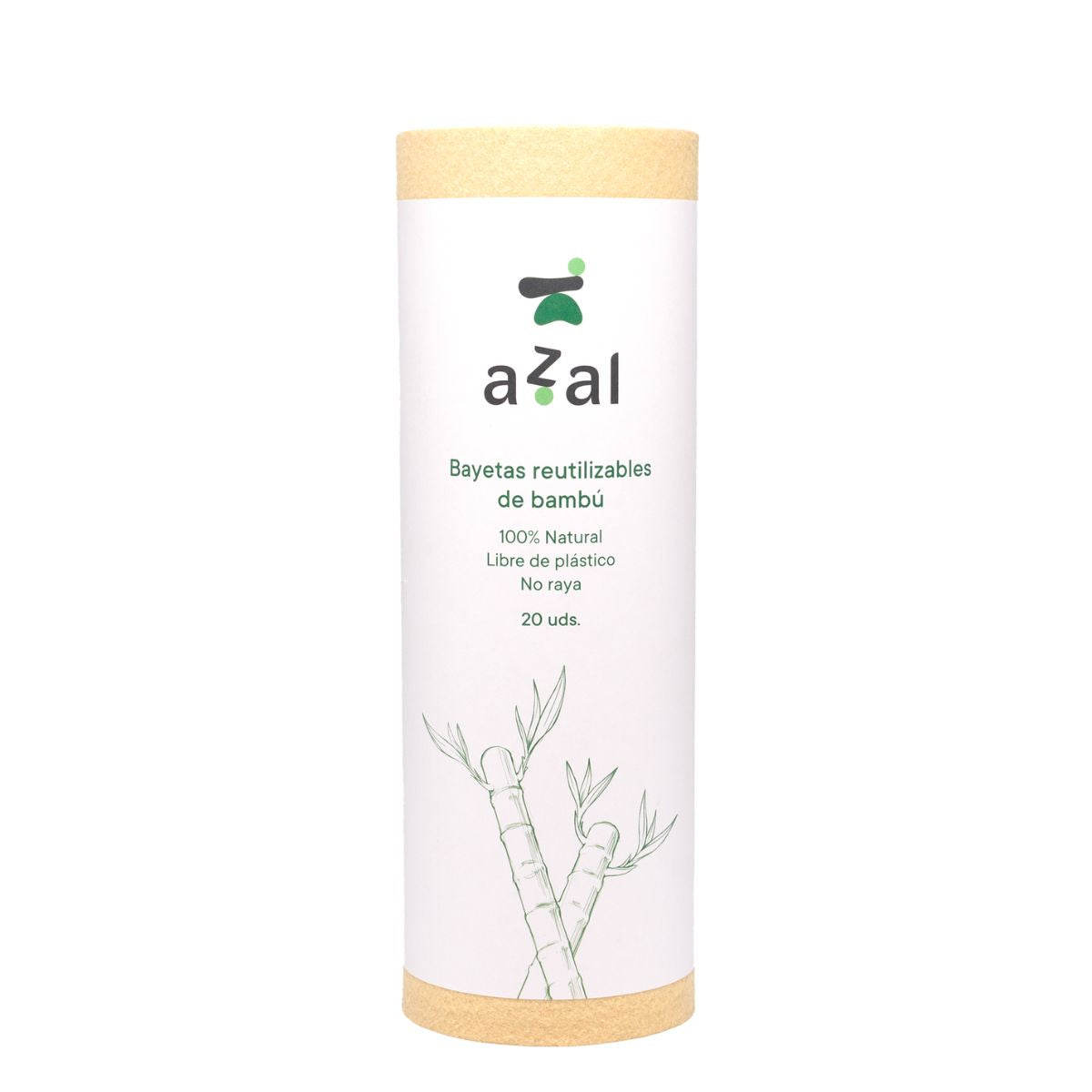 Azal bamboo fibre cloth 30x50. Roll of 20 units. Unbleached. 100 gsm