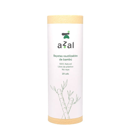 Azal bamboo fibre cloth 30x50. Roll of 20 units. Unbleached. 100 gsm