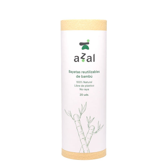 Azal bamboo fibre cloth 30x50. Roll of 20 units. Unbleached. 100 gsm