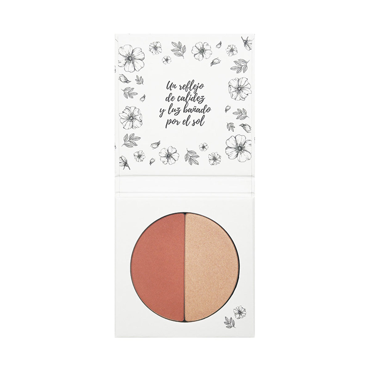 Duo Blush 02 Costa Dorada, Soft and Luminous Finish with Organic Shea Butter, NaturaBio Cosmetics, 2x4g