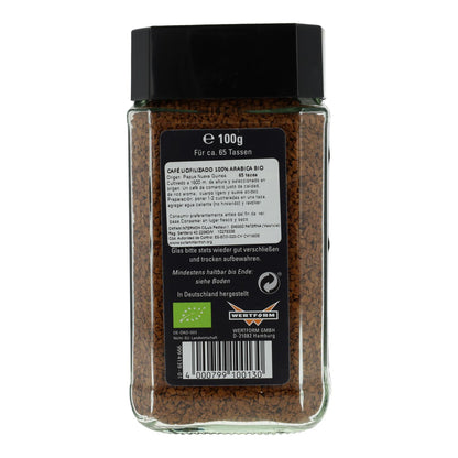 Café équitable lyophilisé Arabica BIO Mount Hagen 100 g