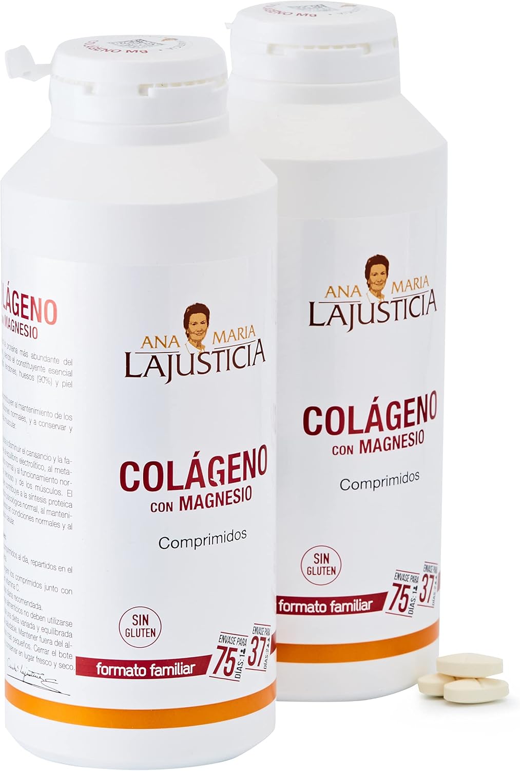 Pakket 2x Collageen met magnesium Ana María La Justicia 450 tabletten