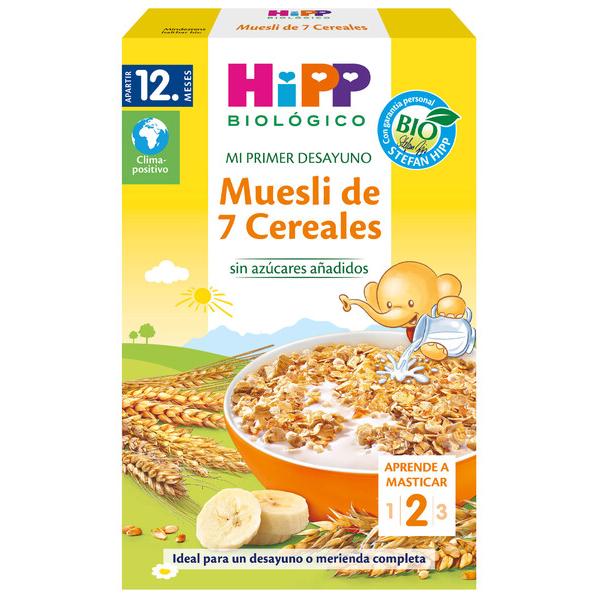 Pack of 2 Muesli for Children with 7 Organic Cereals +12 months HiPP 200 g