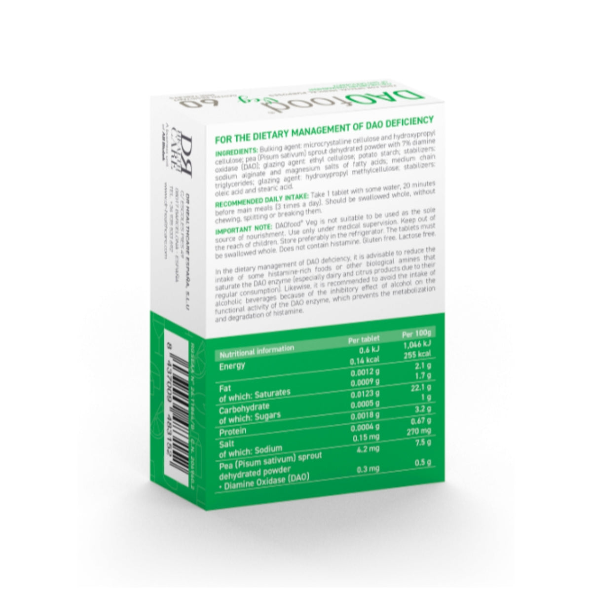 DAOfood® Veg blister pack 60 mini tablets