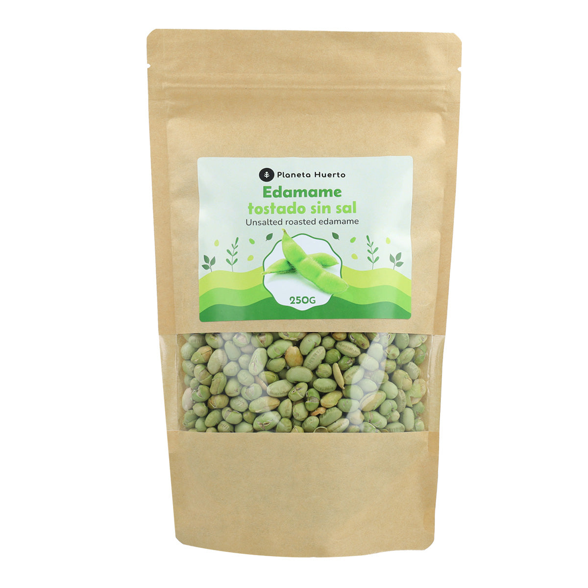 Ongezouten geroosterde groene edamame Planeta Huerto 250gr