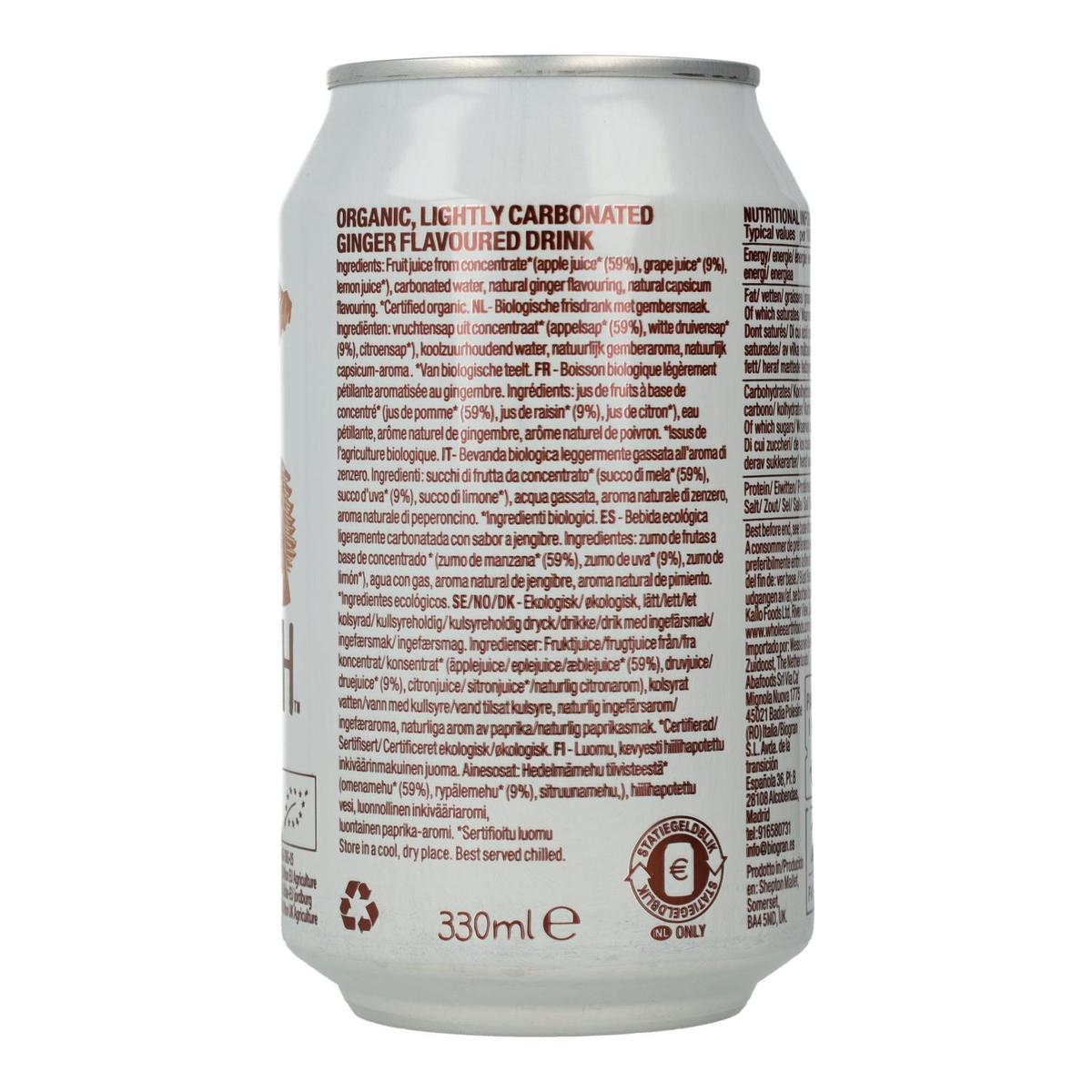 Pack of 6 Whole Earth Ginger Soft Drinks 330 ml