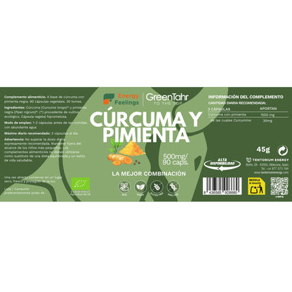 Organic Turmeric and Pepper Energy Feelings 90 capsules