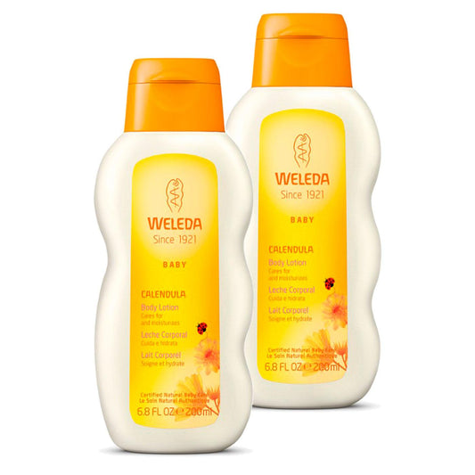 Promo-Pack 2 Stück Weleda Calendula-Körpermilch für Babys, 200 ml