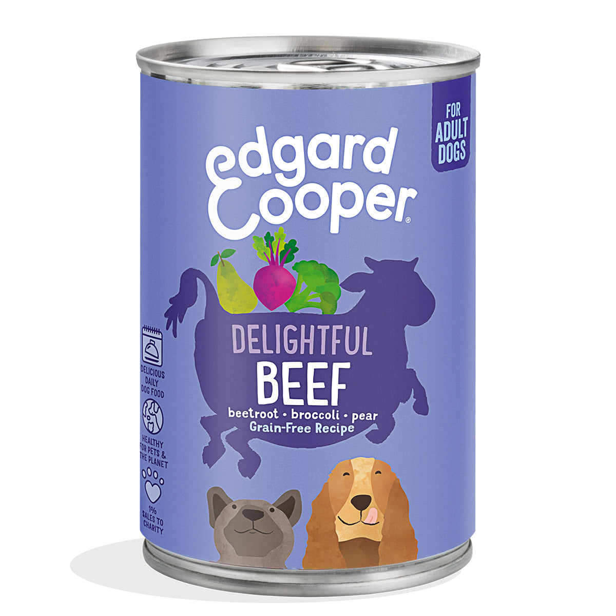 Nourriture humide pour chiens Viande de bœuf Edgard & Cooper 400 g