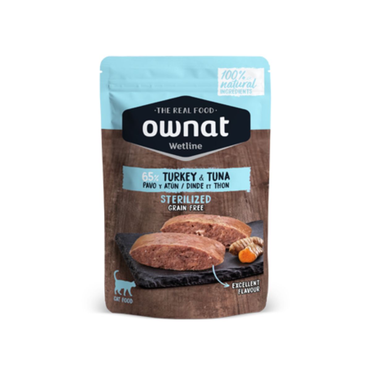 Ownat Wetline Tacchino e Tonno Grain Free gatti sterilizzati 85 g