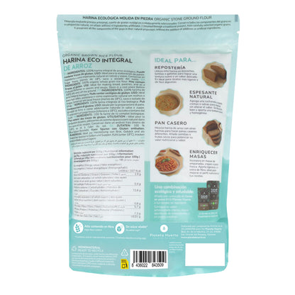 Wholemeal Wholemeal Rice Flour Eco Planeta Huerto 800 g