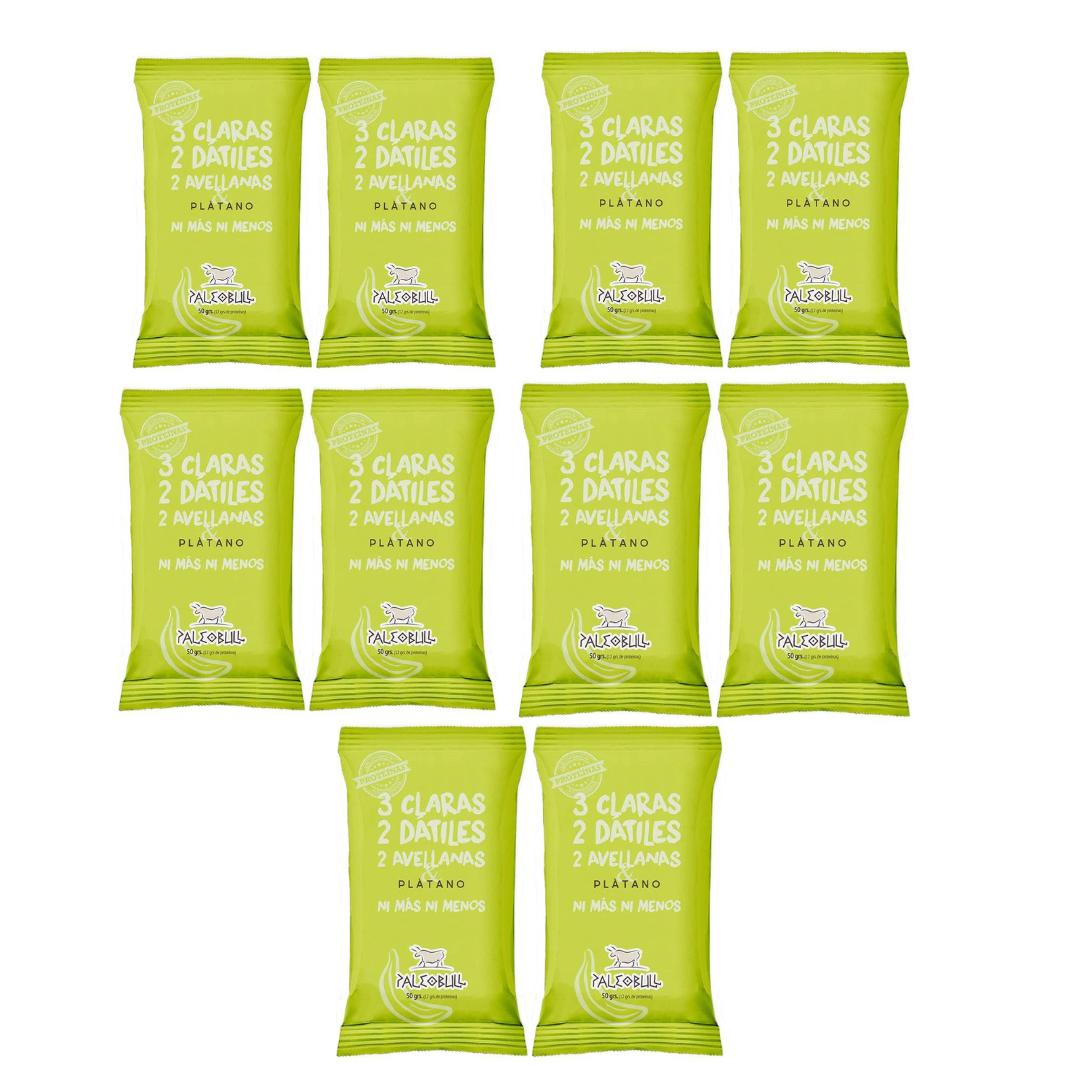 10-pack energibarer med dadlar, hasselnötter och banan PaleoBull, 50 g