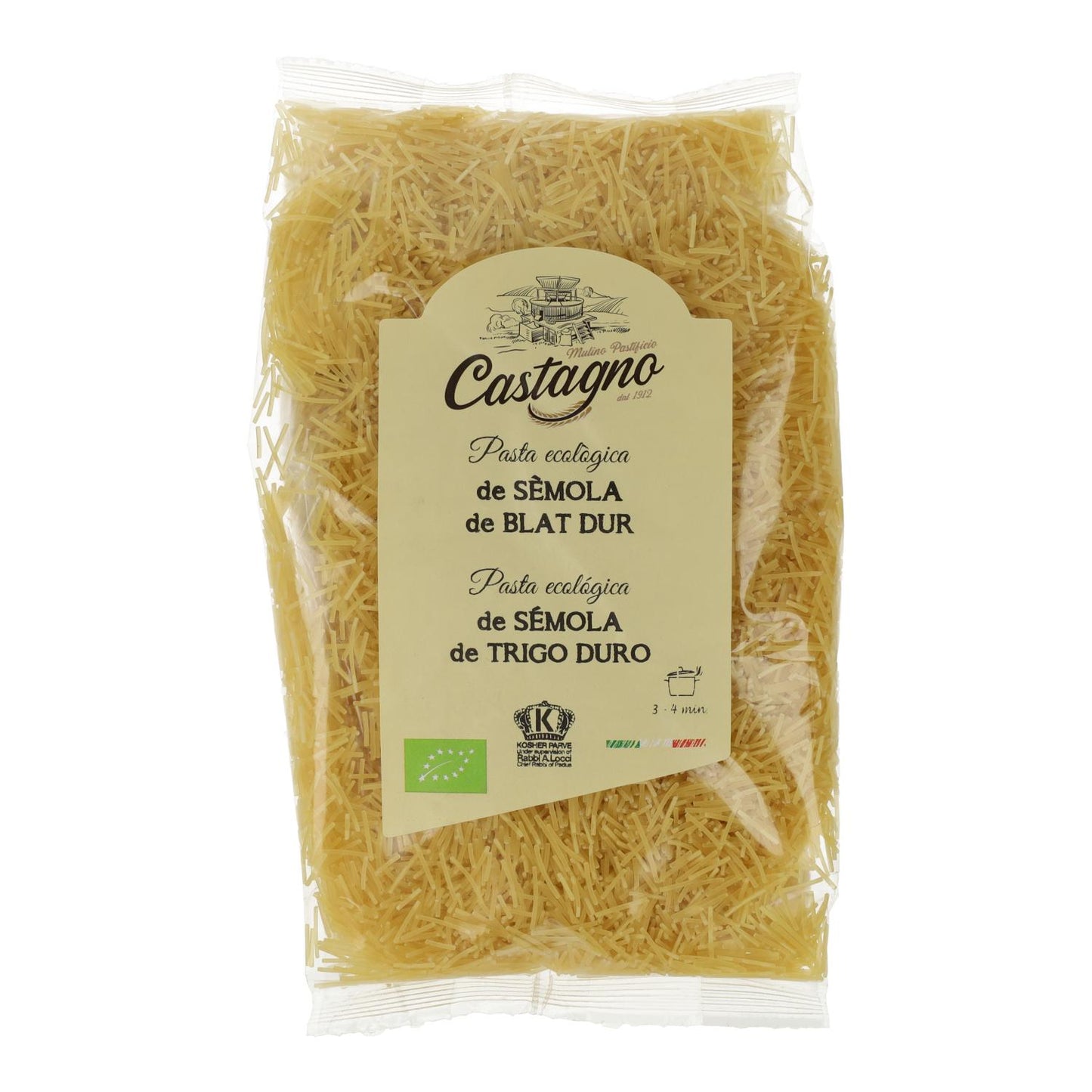 Harde tarwenoedels (cabello de ángel) ECO Castagno 500 g