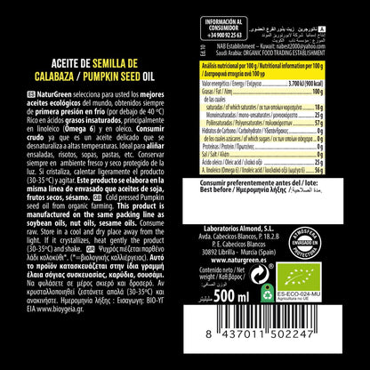 NaturGreen ekologisk pumpafröolja 500 ml