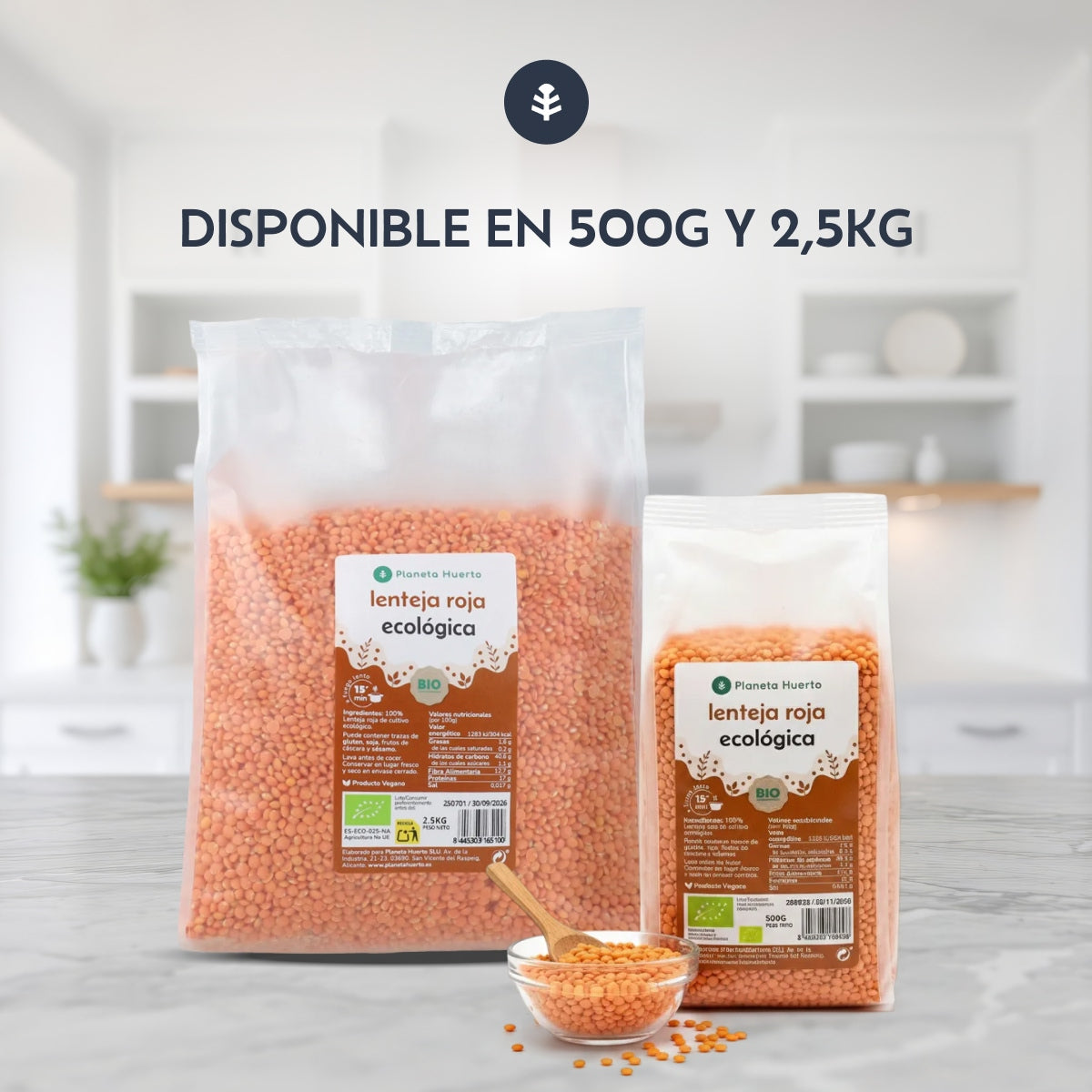 Lenteja Roja ECO Planeta Huerto 500 g