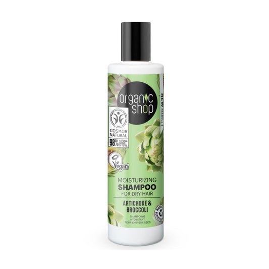 Hydraterende shampoo voor droog haar met artisjok en broccoli, Organic Shop 280 ml