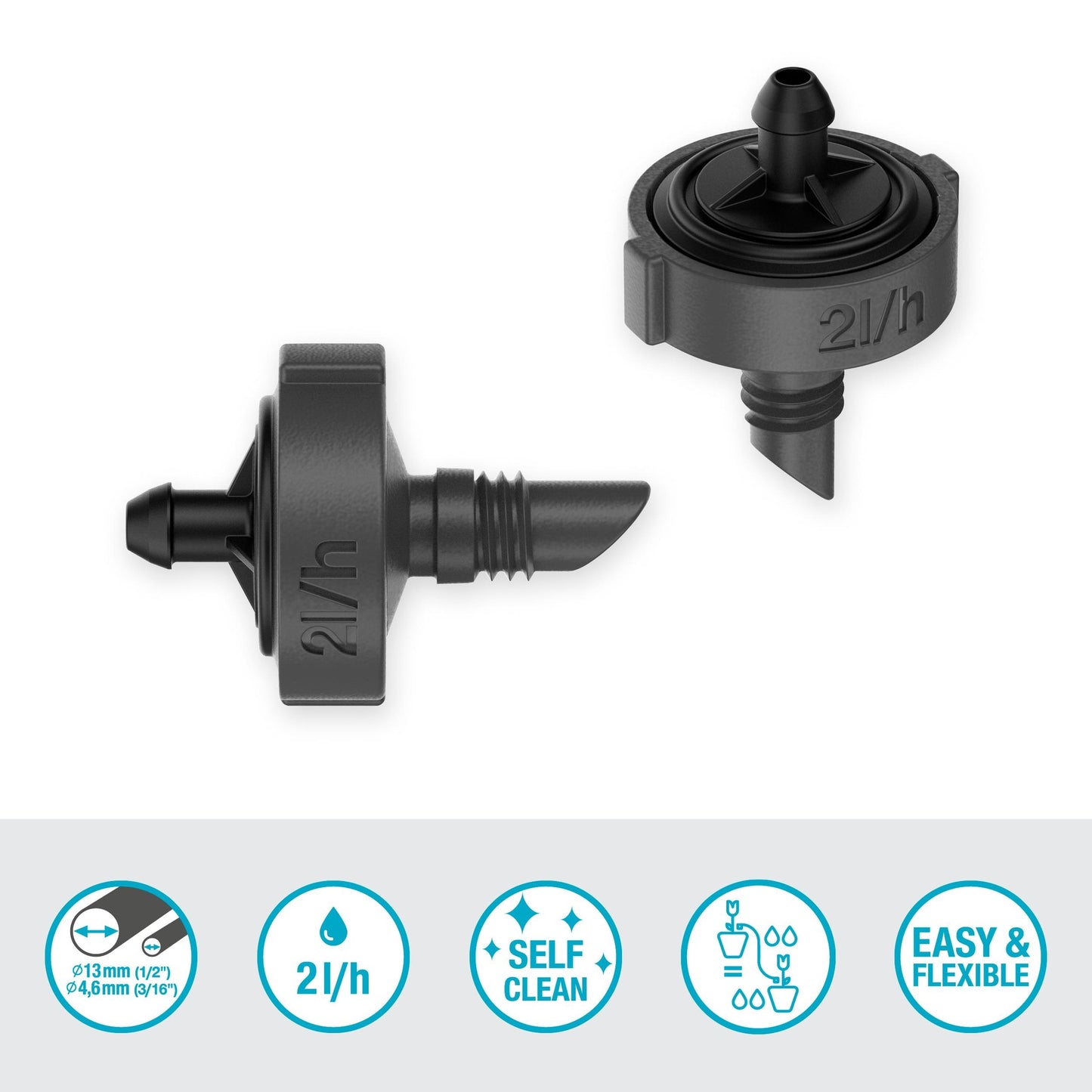 Self-compensating dripper 2 l/h x15 Microdripsystem Gardena