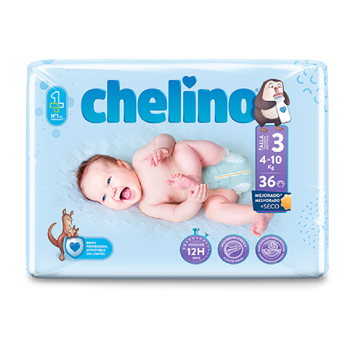 CHELINO BLÖJA T3 Liggende (4-10 kg) 36 st