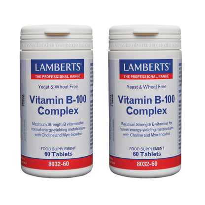 2er-Pack Vitamin-B-Komplex 100, Lamberts, 60 Tabletten