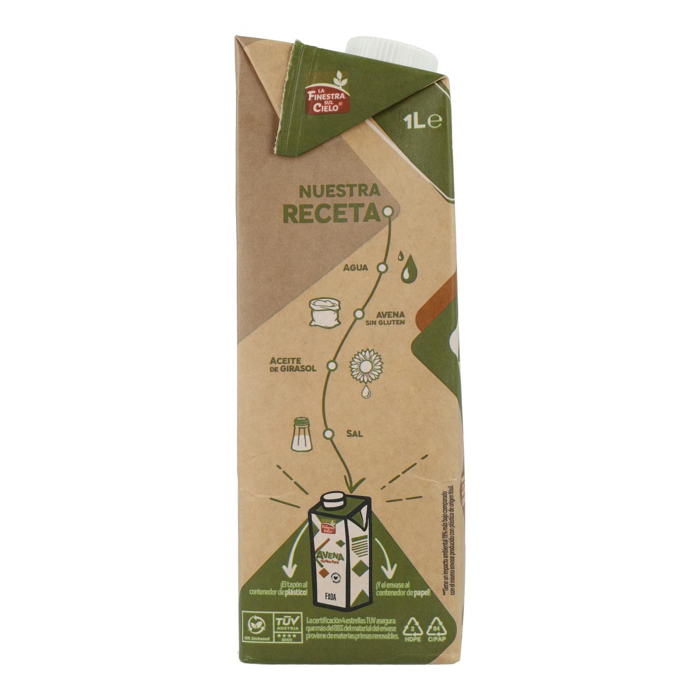 Glutenfreies Bio-Hafergetränk La Finestra Sul Cielo 1 l