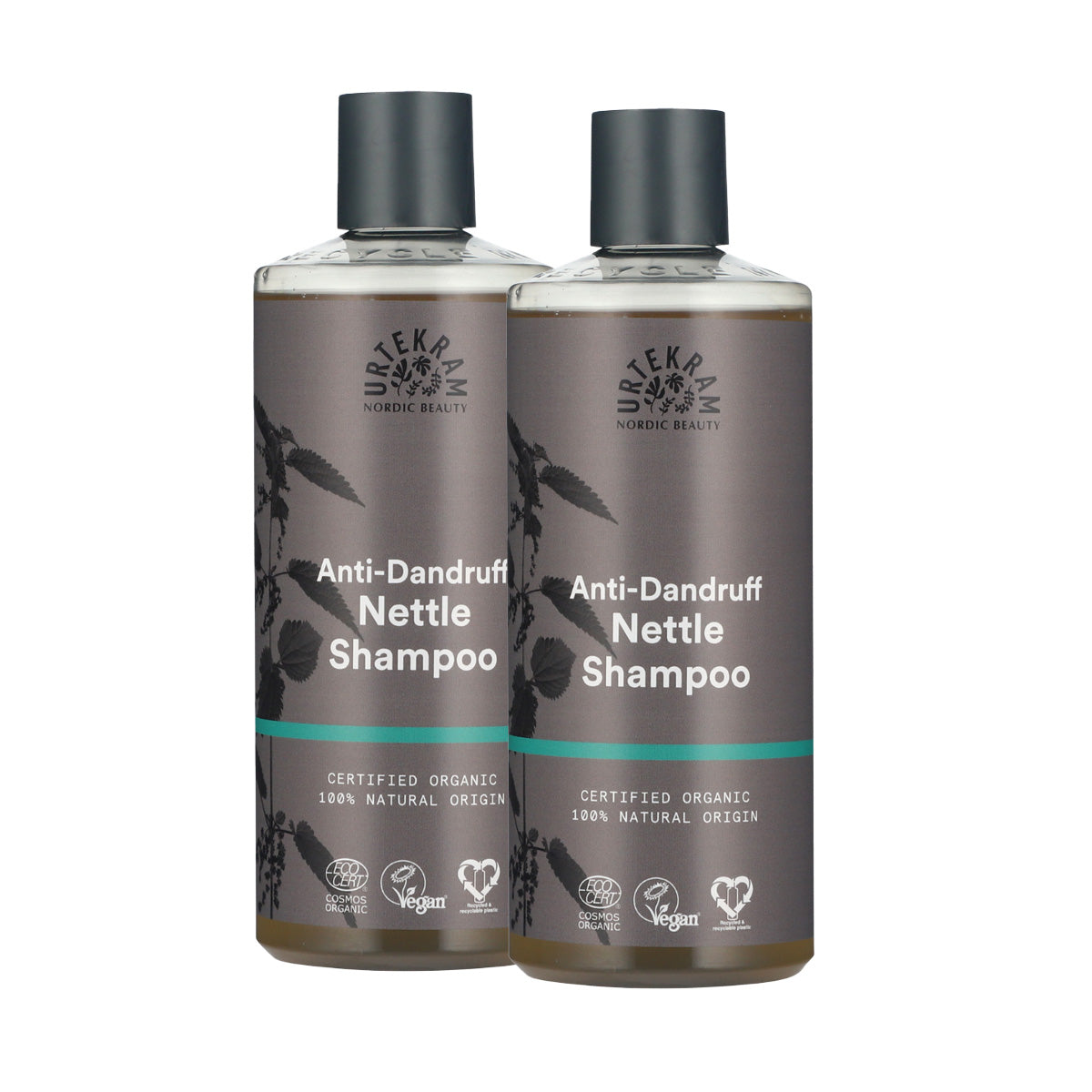 Pack of 2 Urtekram Anti-Dandruff Nettle Shampoos 500 ml