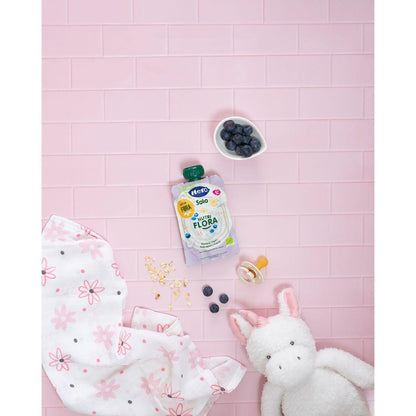 Nutri Flora Beutel mit Bananen-, Heidelbeer-, Joghurt- und Hafergeschmack 100 g Hero Solo