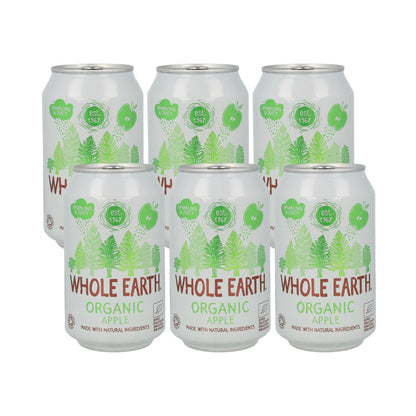 Pack of 6 Organic Apple Soft Drinks, 330 ml. Whole Earth