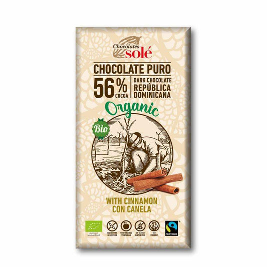 Schokolade mit Zimt 56 % Bio Solé 100 g