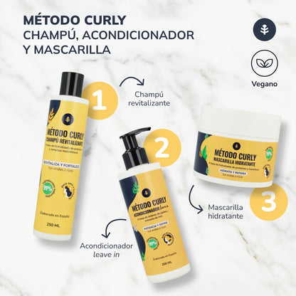 Curly Method Pack: schampo, mask och inpackning Planeta Huerto