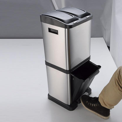 Habitex 32 L 3-compartment eco-friendly pedal bin (refurbished)