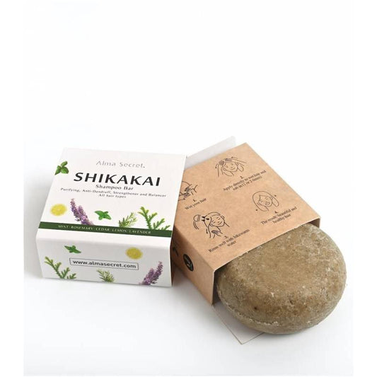 Shampooing solide Shikakai (chute, pellicules et dermatite) Alma Secret 85 g