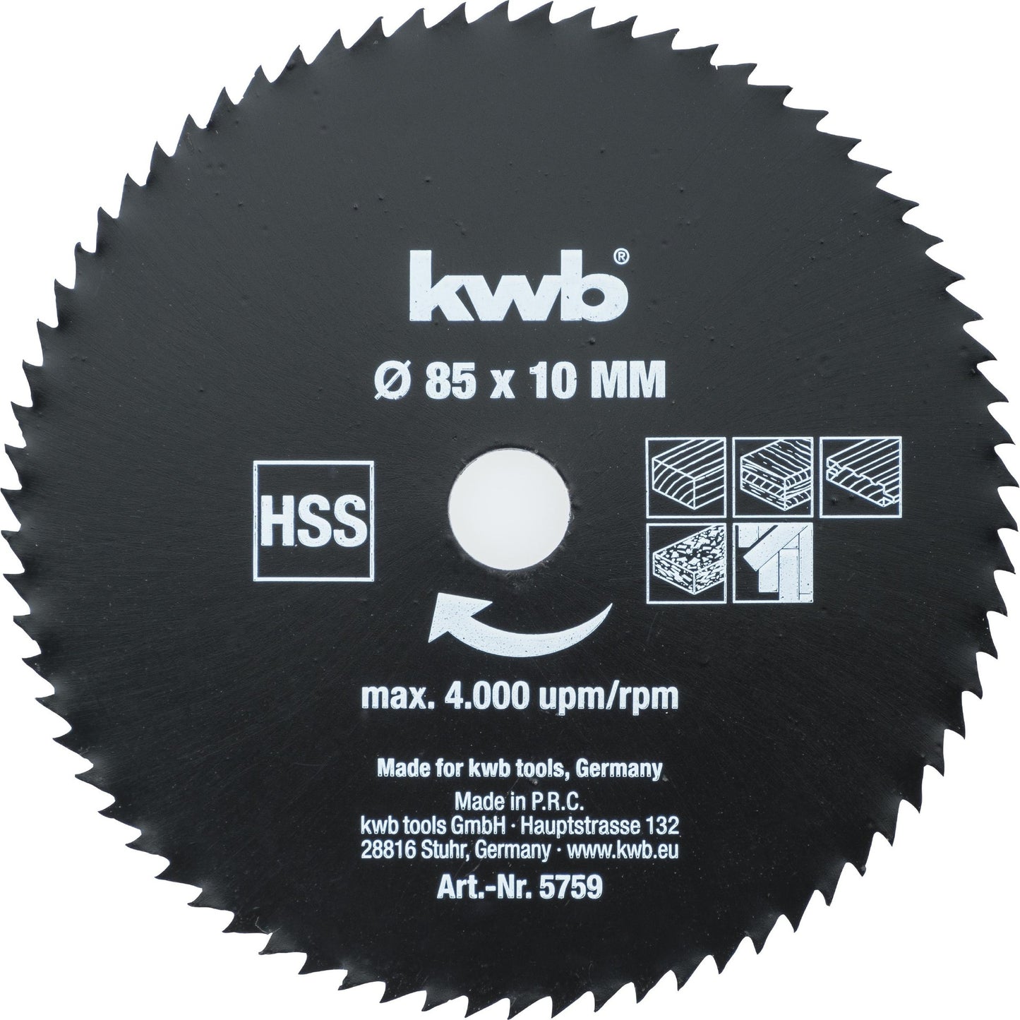 Set mini-zaagbladen voor cirkelzaag Kwb
