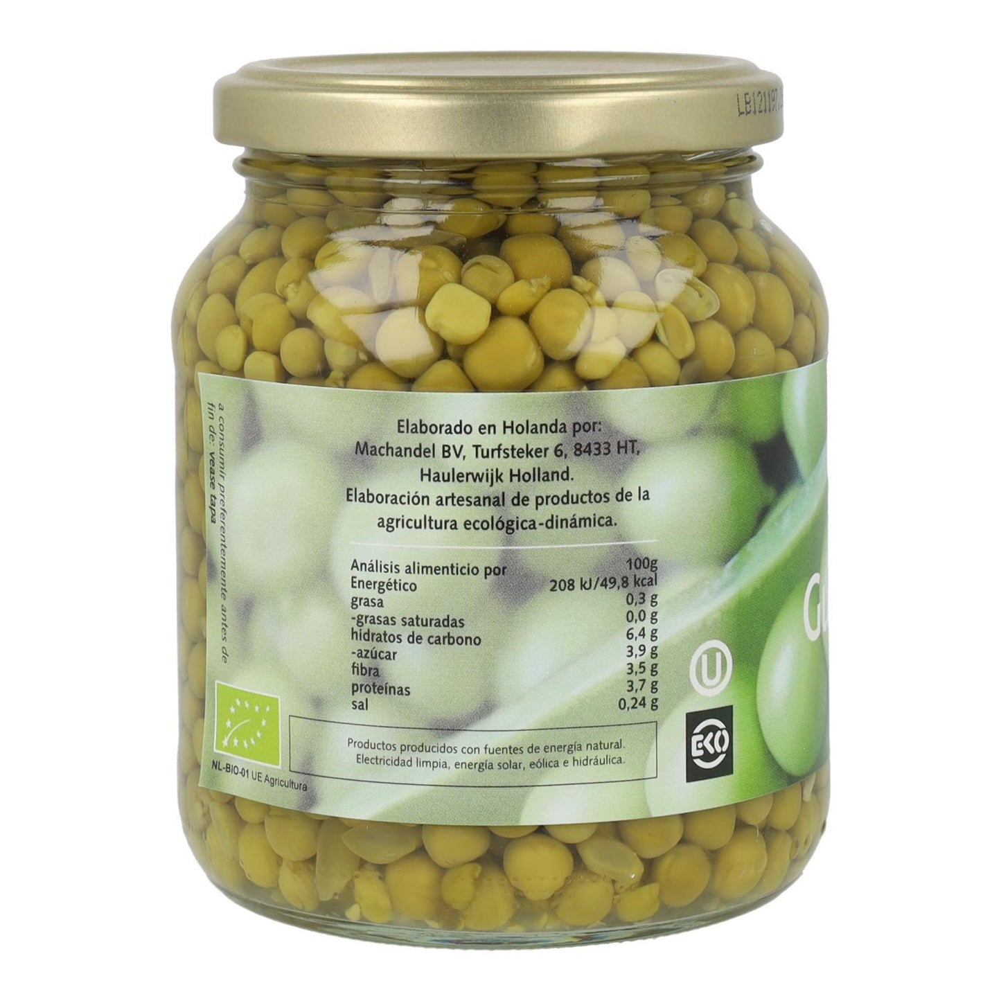 Machandel organic peas, 330 g