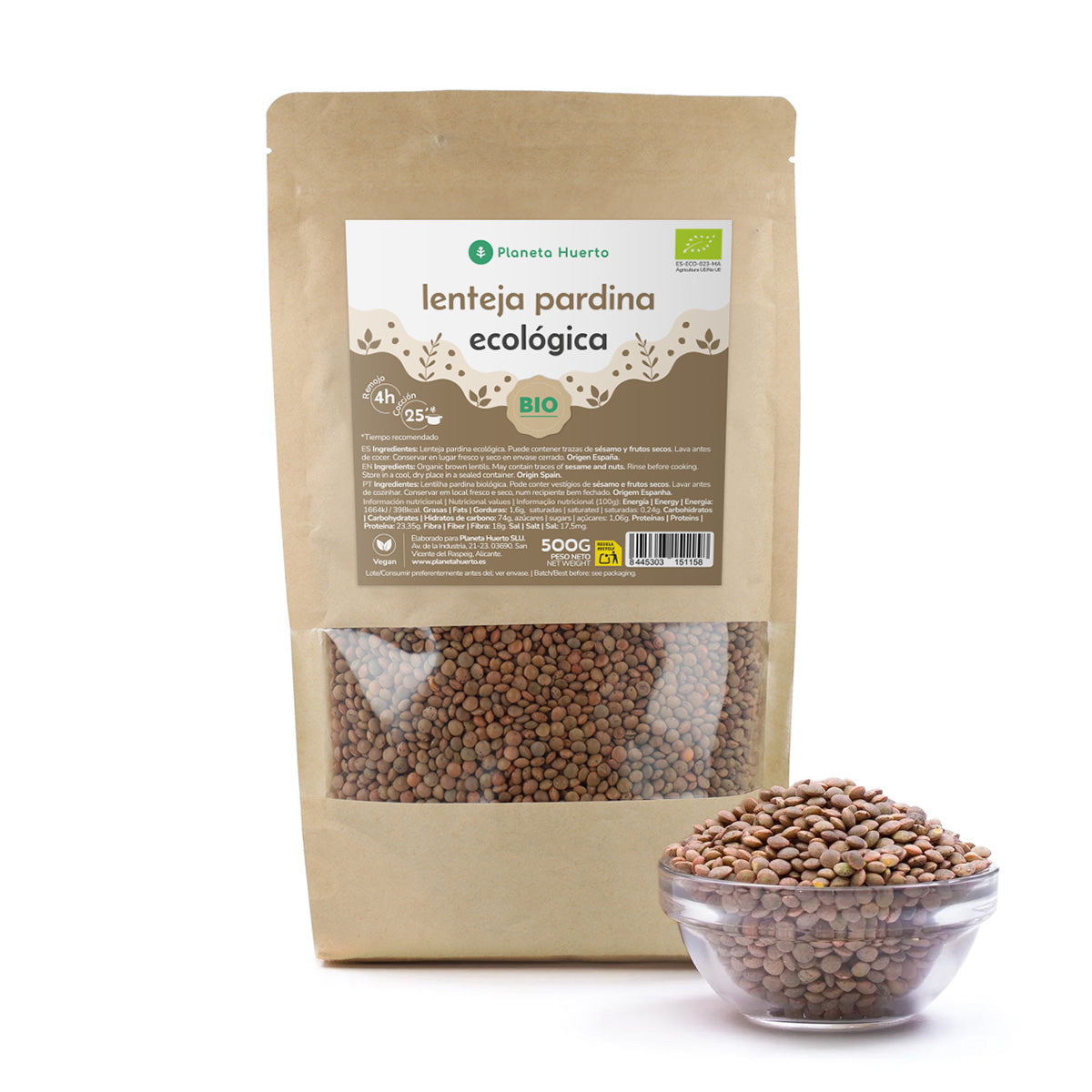 Pardina ECO Lentils Planeta Huerto