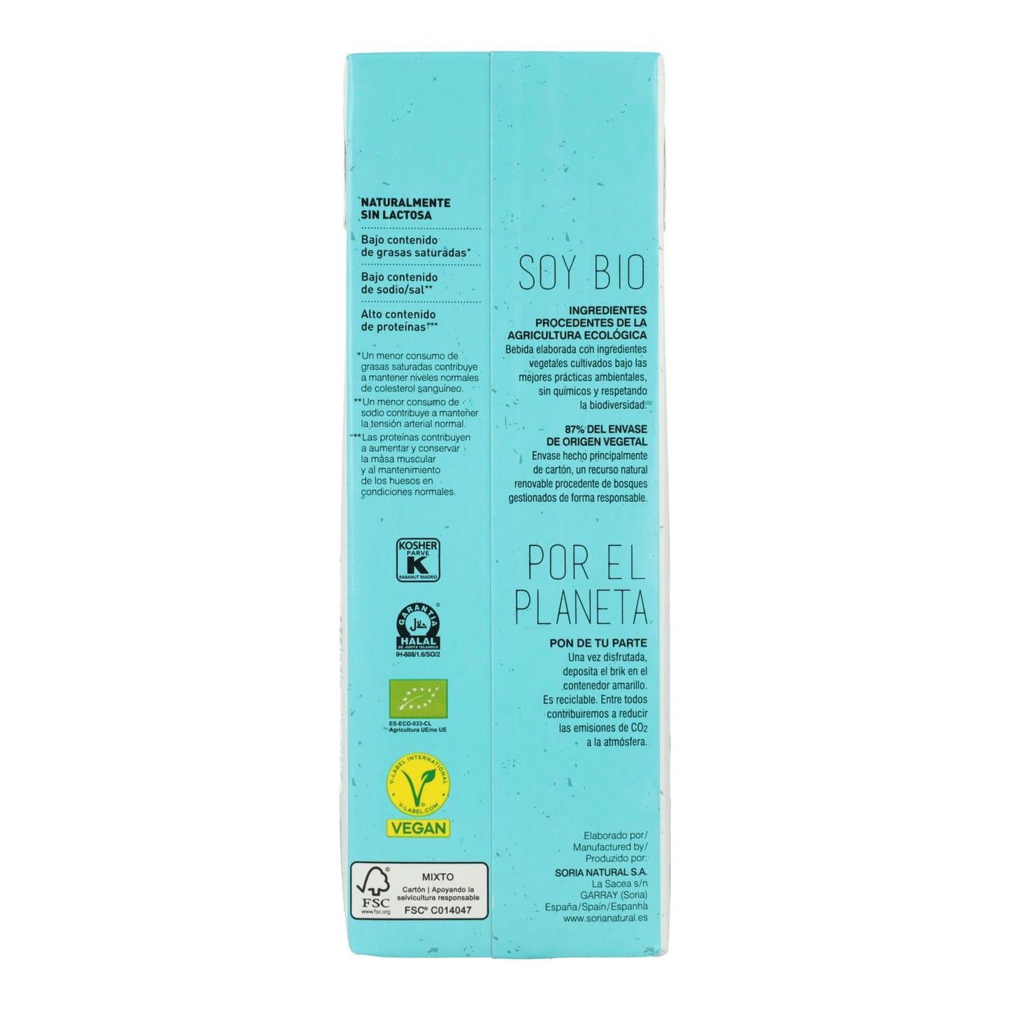 Ekologisk sojadryck Soria Natural 1 l