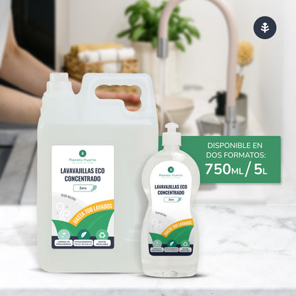 Manual Dishwasher Hypoallergenic Unscented Eco Planeta Huerto 5l