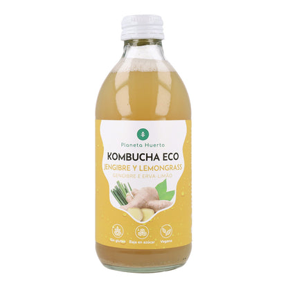 Pack 6x Kombucha ECO Ingwer und Zitronengras Planeta Huerto 330 ml