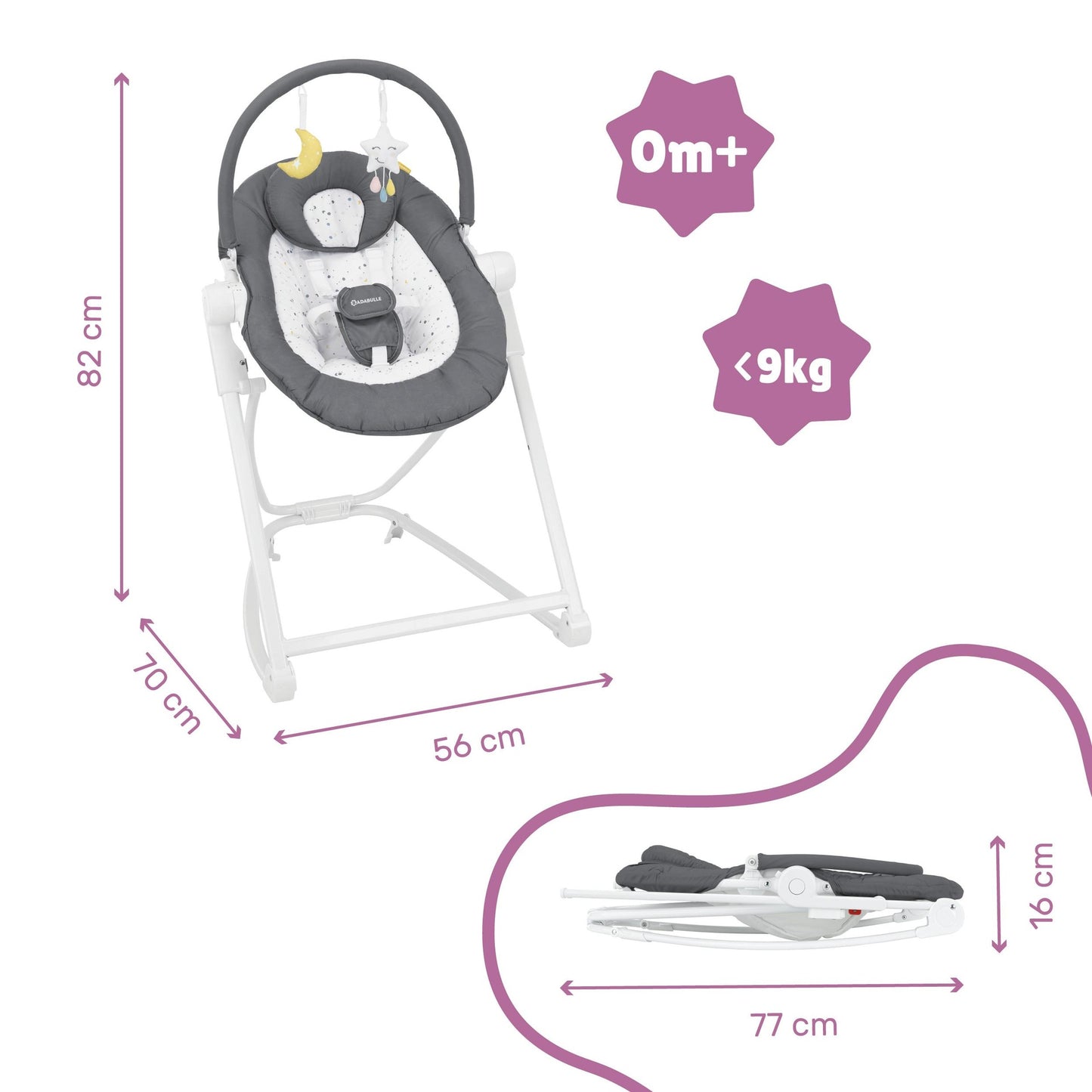 Hamak Compact'Up Moonlight Babymoov (odnowiony)