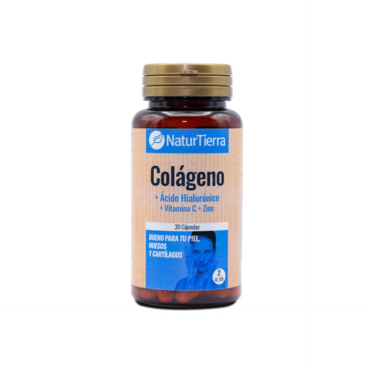 Collagene + Acido ialuronico + Vitamina C + Zinco, 30 capsule NaturTierra