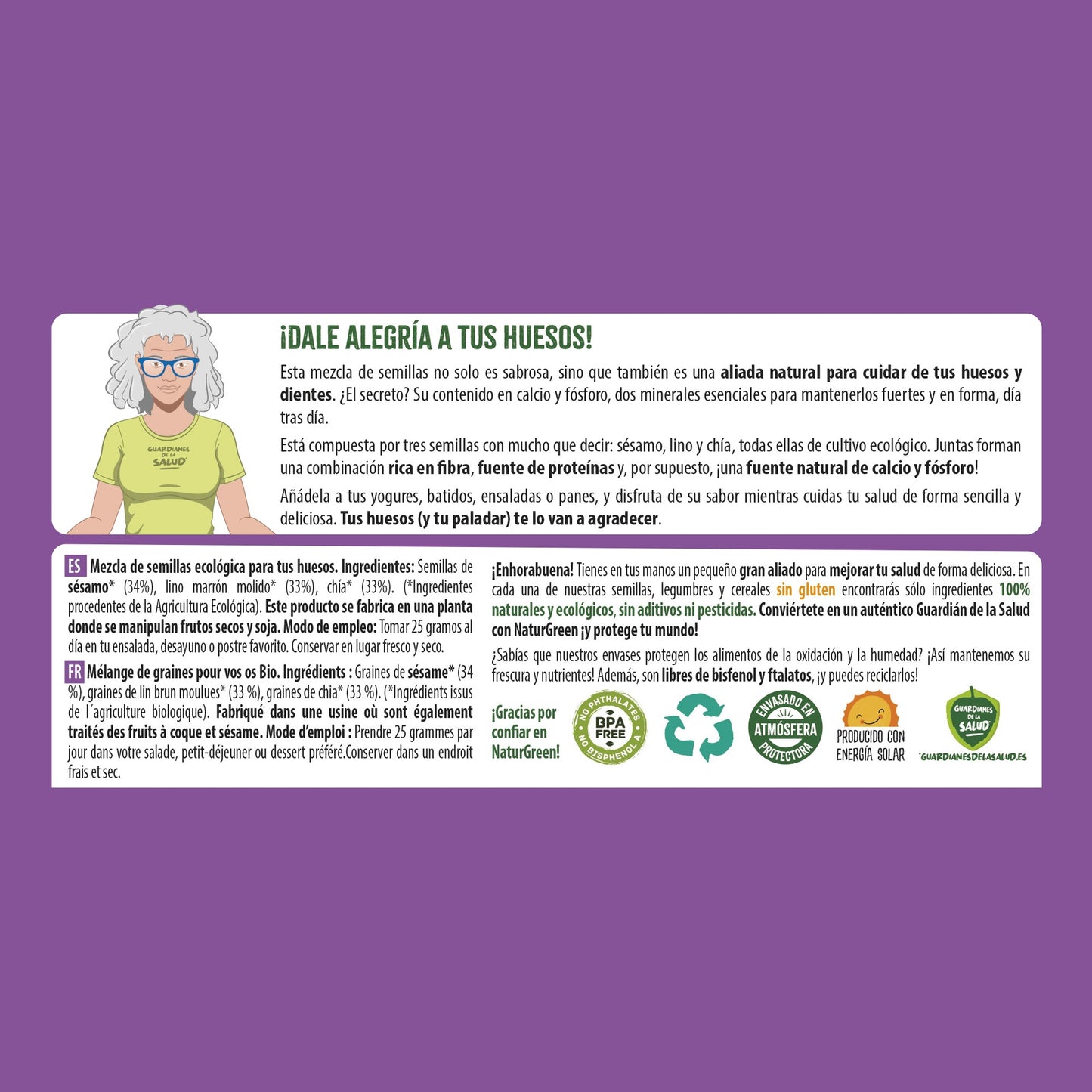 SmartMix-fröblandning för benstomme, ekologisk, Naturgreen 175 g