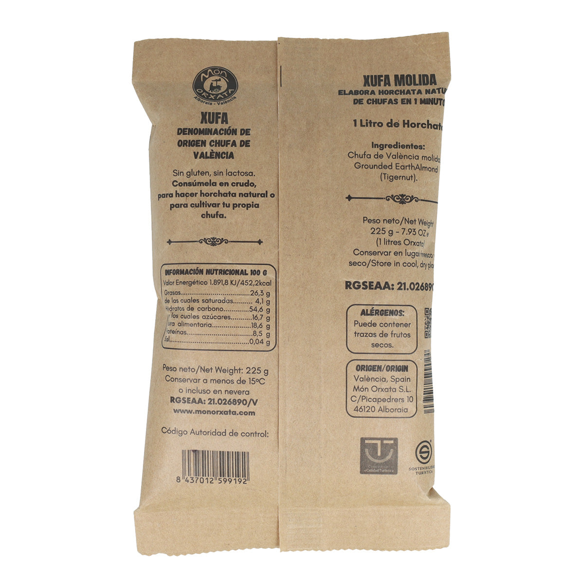 Gemahlene Erdmandeln aus Valencia D.O. Mon Orxata 225 g