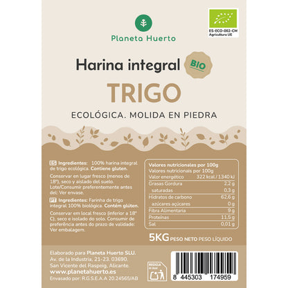 Farina di grano integrale Eco Planet Garden 5 Kg