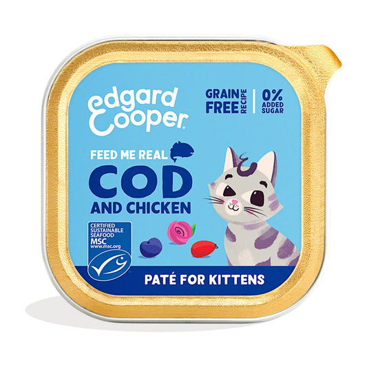 Edgard & Cooper Kitten Cod and Chicken Wet Cat Food 85 g