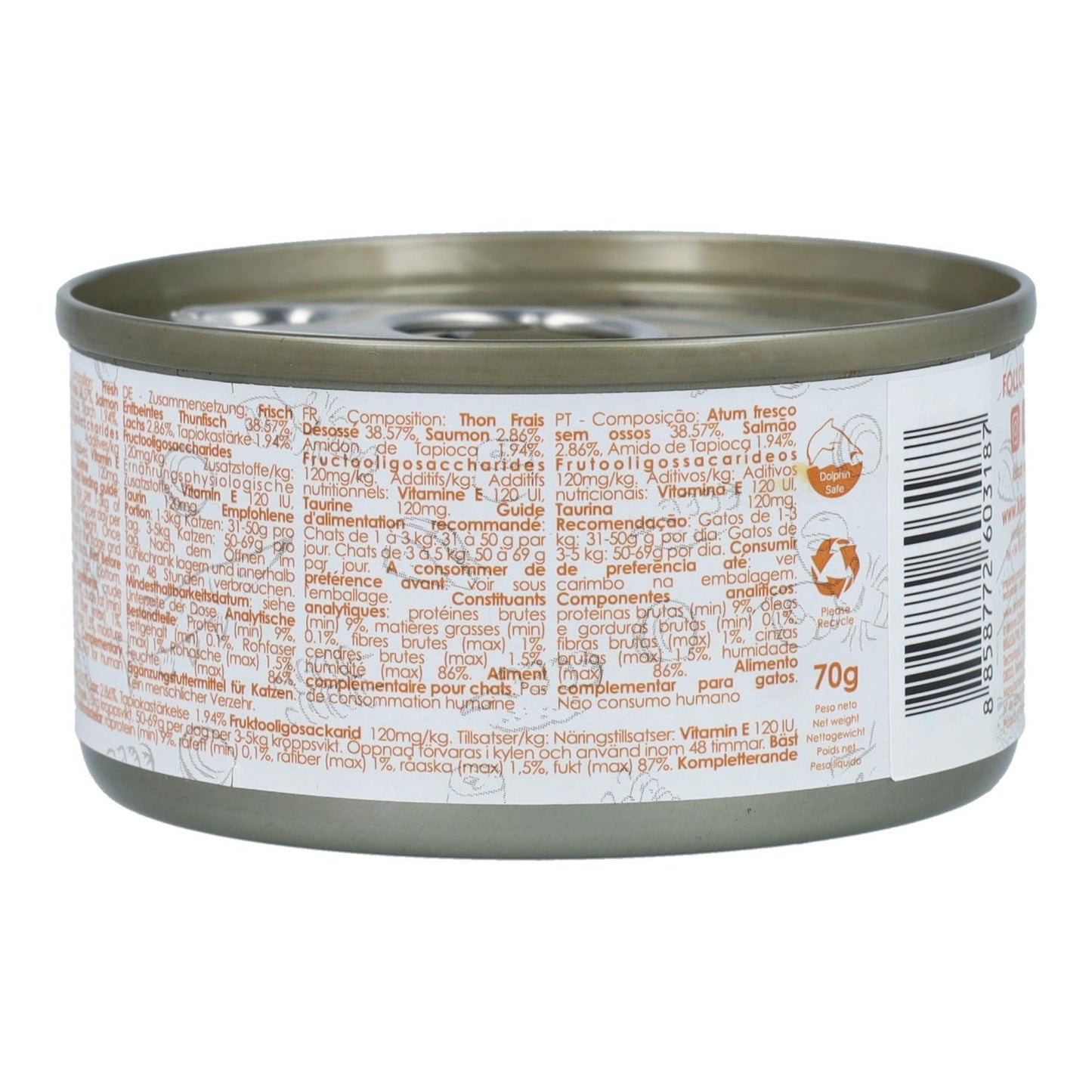Kit Cat Lata Gravy - Tonno e salmone 70 g Cibo umido per gatti in salsa