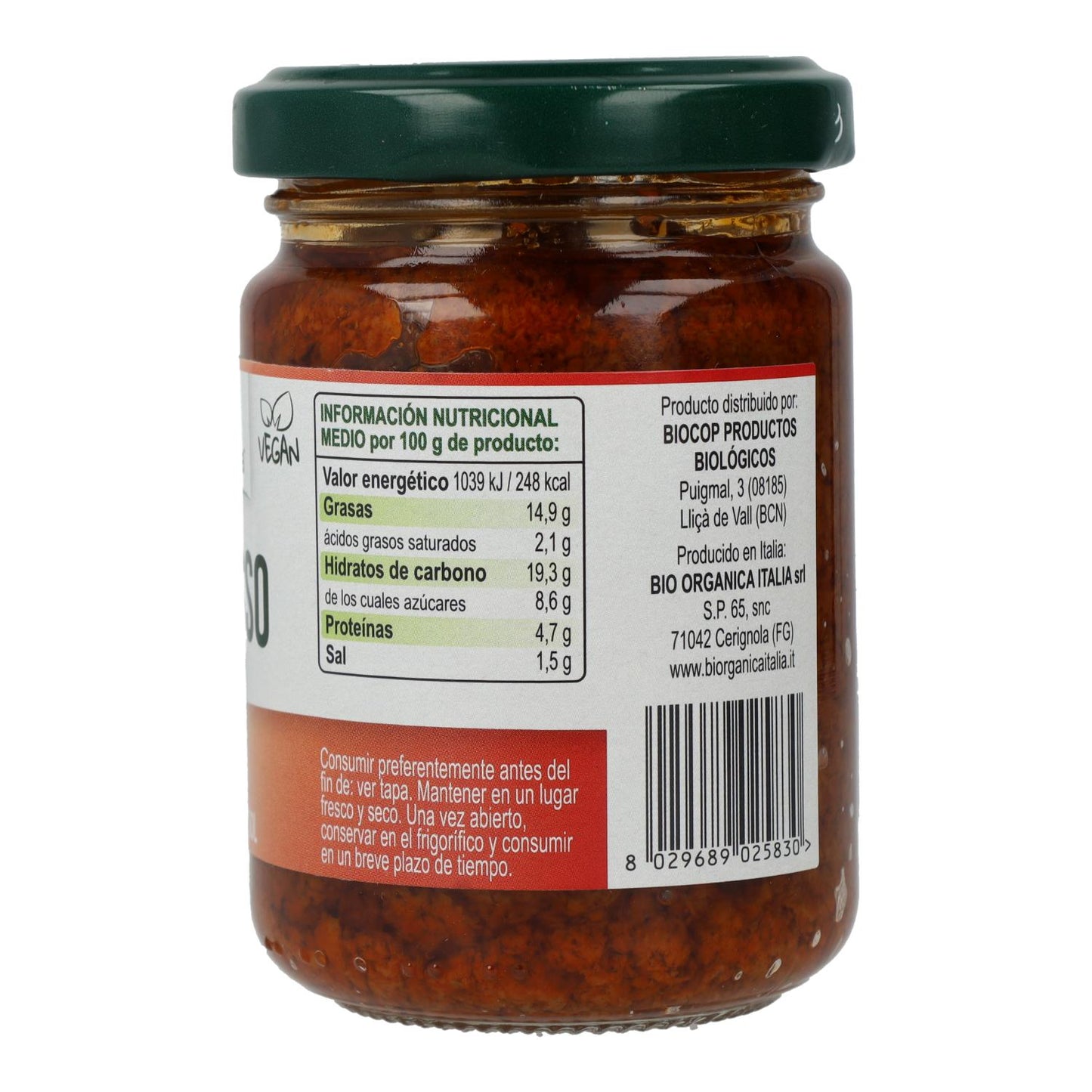 Bio-Pesto Rosso aus getrockneten Tomaten Organica Italia 140 g